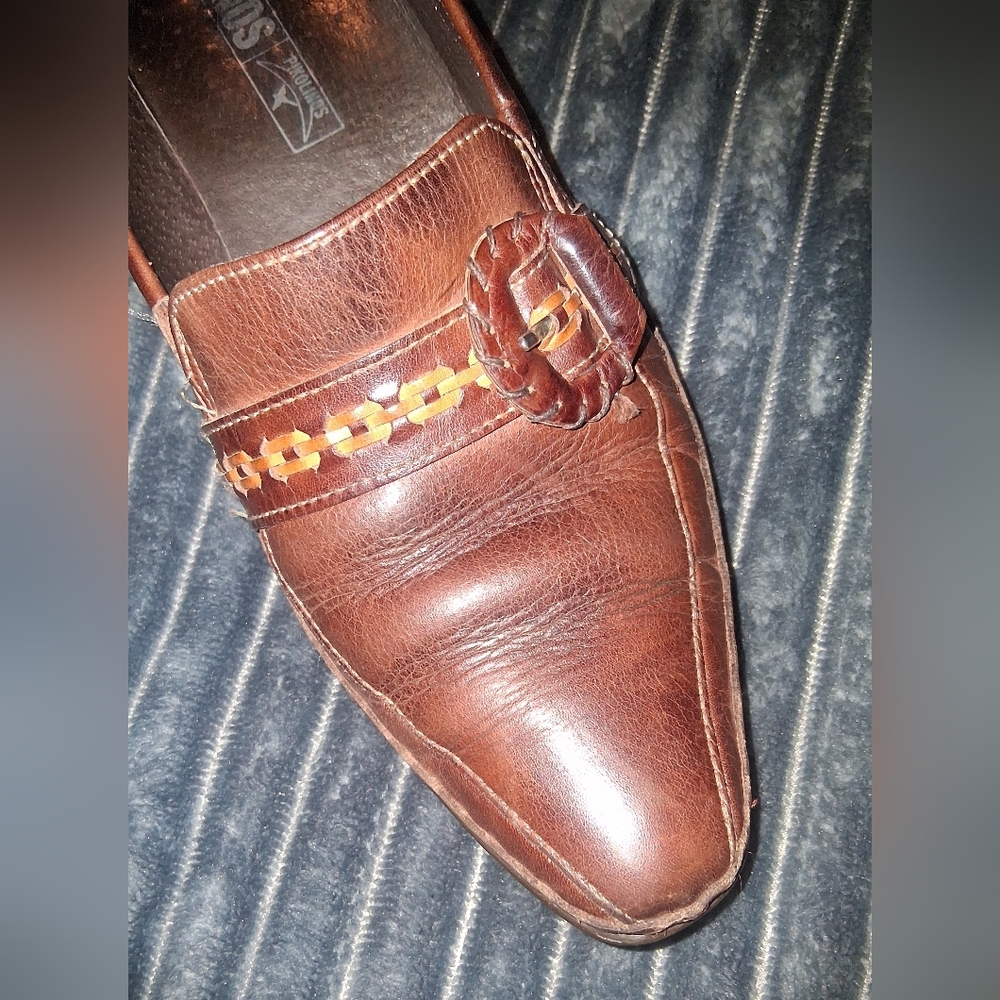 🐎PIKOLINOS Chestnut Leather Loafers Size 37 - Picture 4 of 6